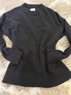 aerie Black Crewneck Sweater